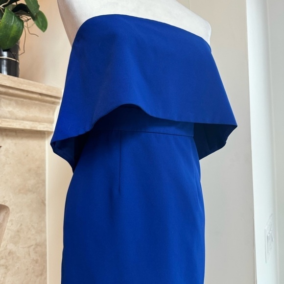 Jay Godrey Viola Strapless Cocktail Party Mini Dress Cobalt Blue Womens Size 4 - Picture 6 of 15